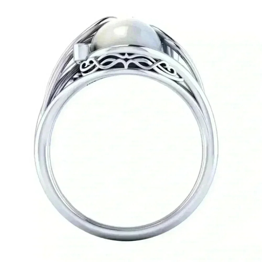 New Sterling Silver Blue Sapphire & Moonstone Ring - Picture 4 of 5